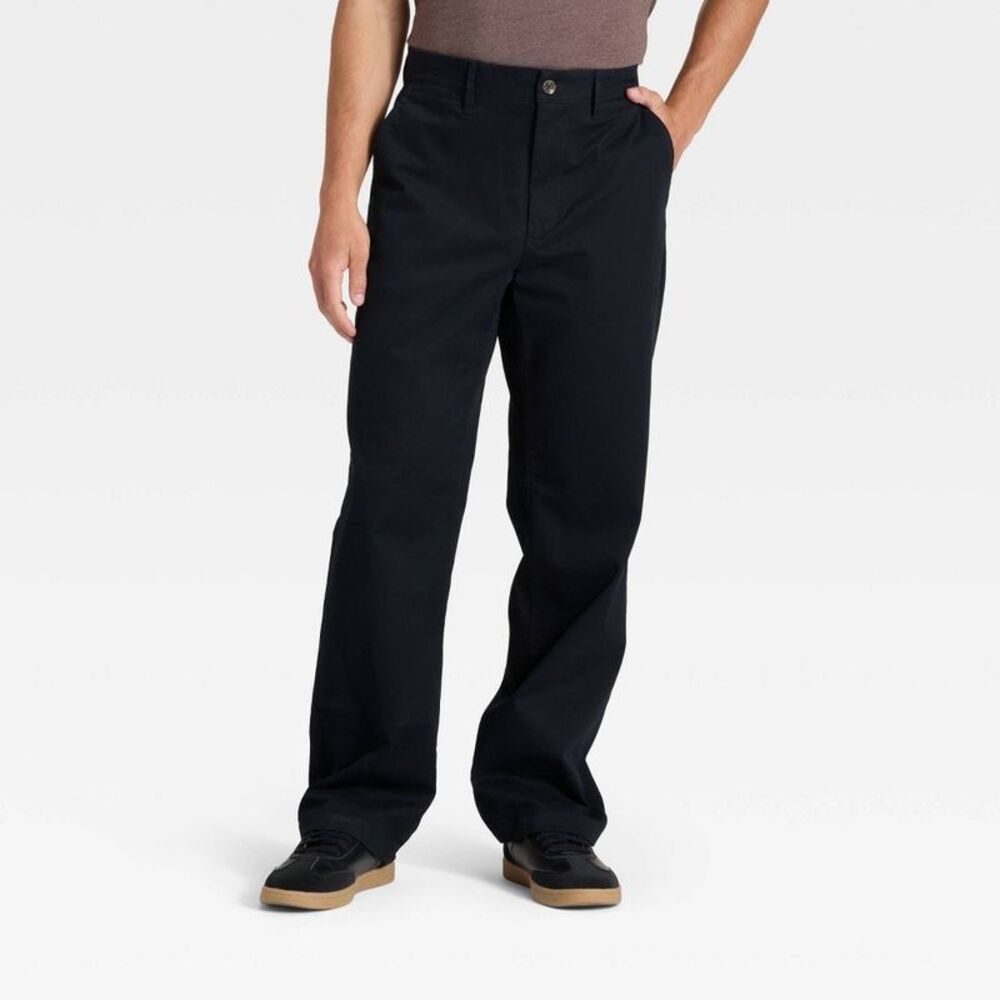 Men's Every Wear Relaxed Fit Chino Pants - Goodfellow & Co Black 40x30